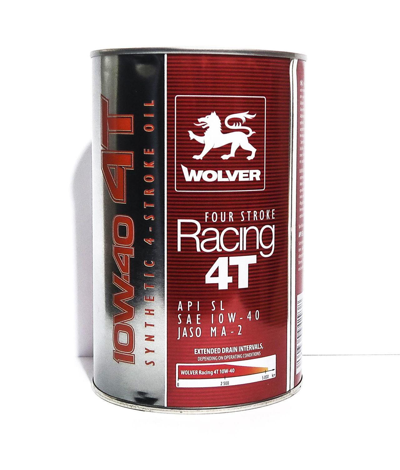 Dầu nhớt 800ml WOLVER RACING 4T 10W40 Nhớt tổng hợp - Nhập Khẩu chính hãng Sản Xuất Đức SL MA2 MB