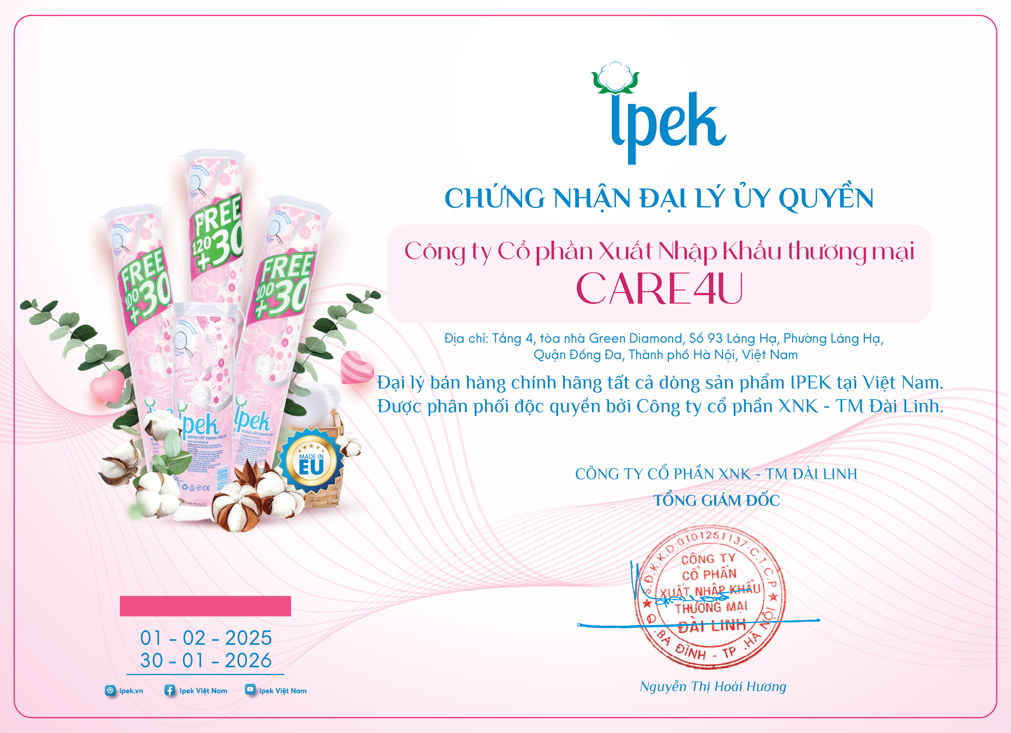 Bông tẩy trang ipek thổ nhĩ kỳ 150 miếng ( 120+30 miếng)