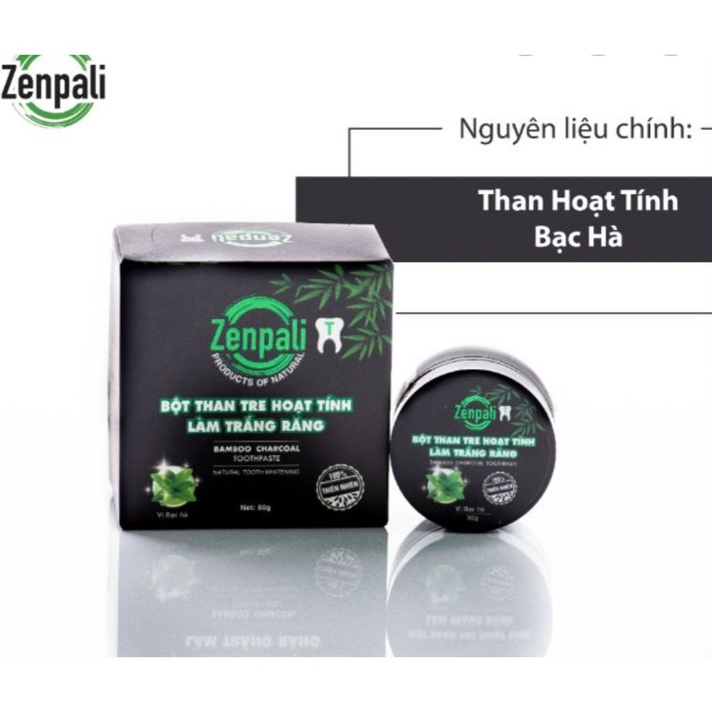 Bột than tre hoạt tính Zenpali T trắng răng [Date Mới] -[Hàng chuẩn Cty chính hãng]