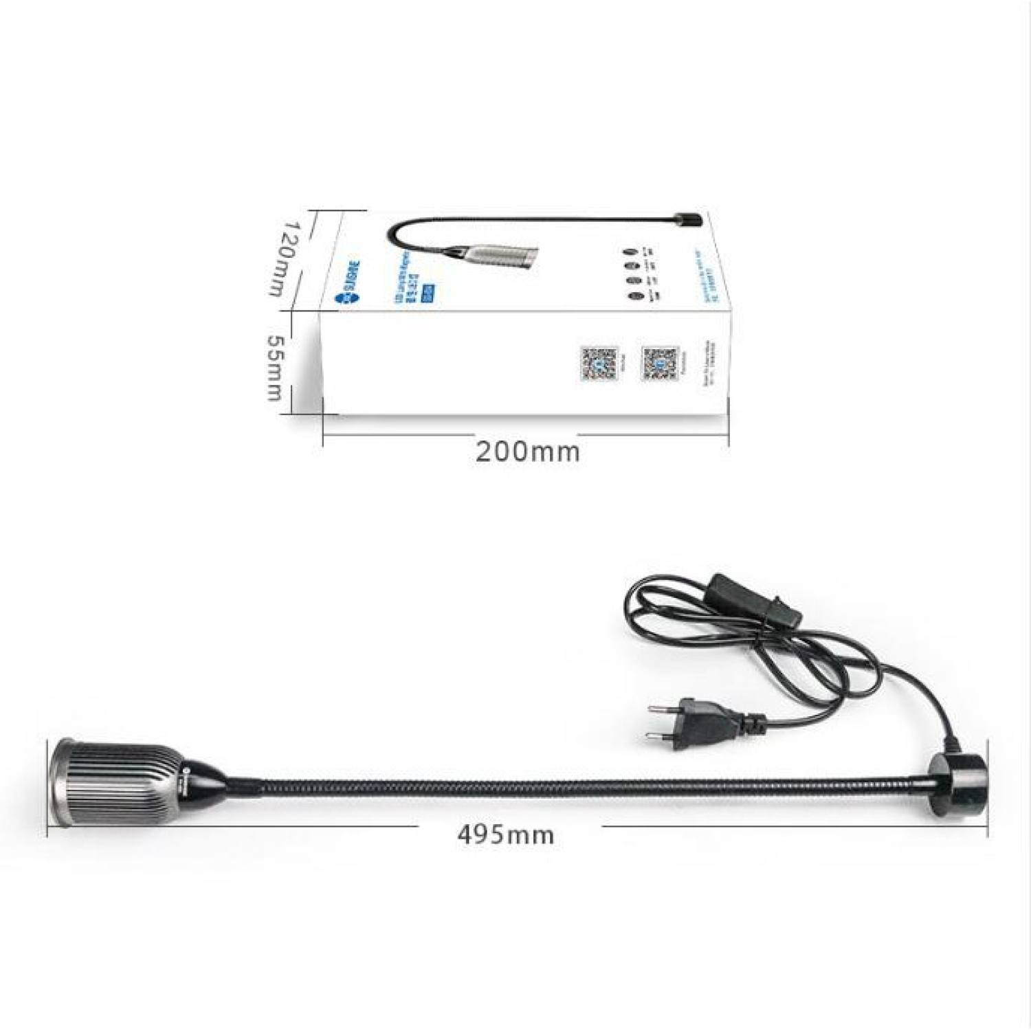 Đèn led kỹ thuật thân vỏ kim loại đế nam châm