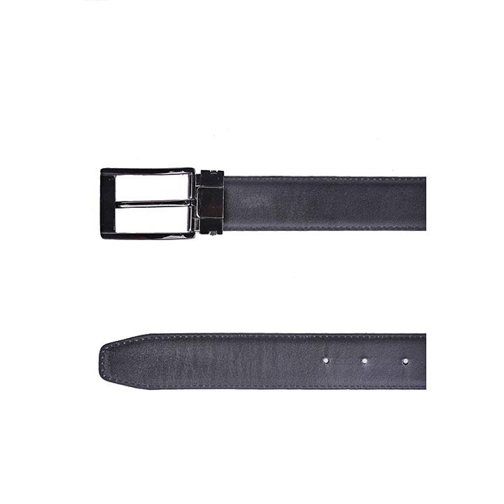 Thắt lưng nam da bò viền chỉ màu đen HK4129