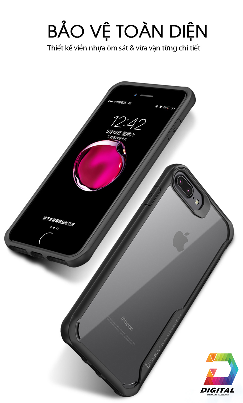 Ốp Lưng Chống Sốc iPaky iPhone 7 / 8 / SE2020 / SE2022 / 7 Plus / 8 Plus Chính Hãng