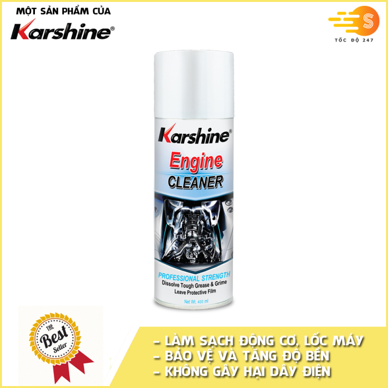 Bình xịt vệ sinh lốc máy, động cơ xe ô tô Karshine KA-EC400 - Tốc Độ 247