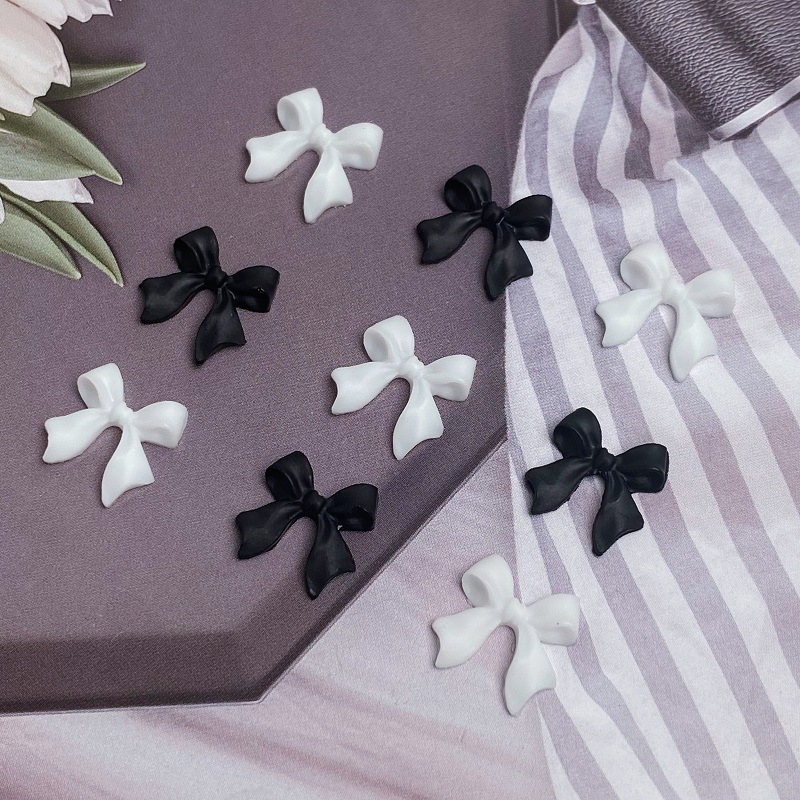 Set 10 charm nơ nhựa đính móng