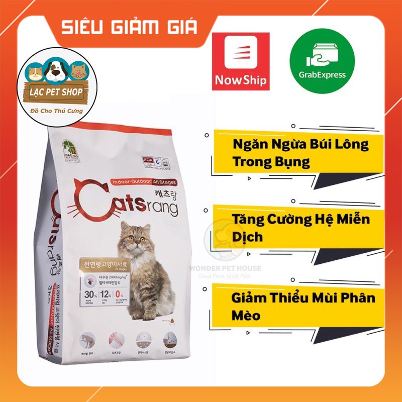 Thức Ăn Hạt Catrang Cho Mèo - Bao 5Kg và Túi Chiết 1Kg - Siêu Tiết Kiệm
