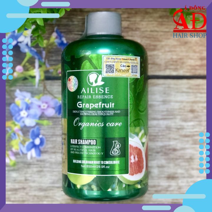 [+Tặng mũ trùm][Chính hãng] Dầu gội bưởi Grapefruit Ailise siêu mượt phục hồi kích thích mọc tóc cao cấp (UK) 850ml