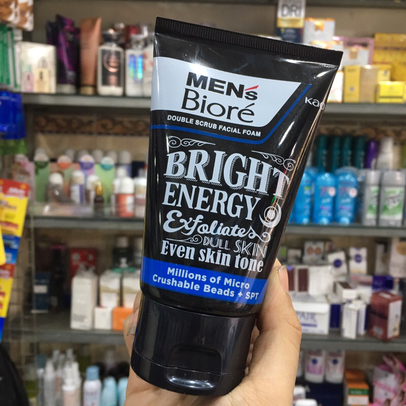 Facial Cleanser male Biore Mens double scrub facial foam deep action 100g-repair facial cleanser male