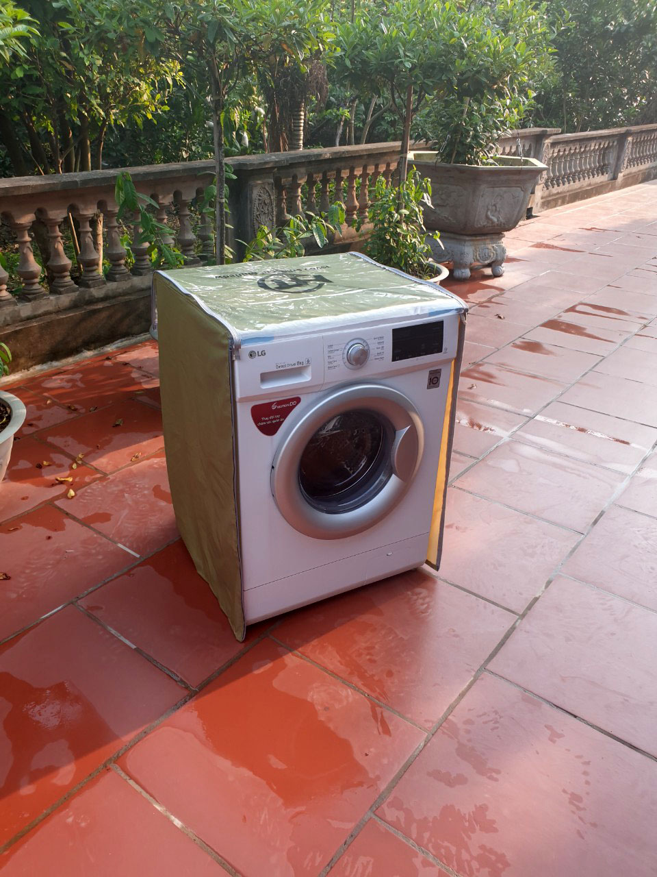 Áo trùm máy giặt cửa ngang  vải dù