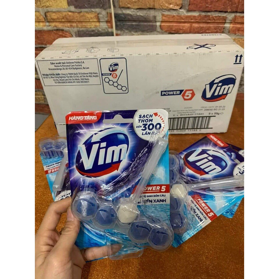 Viên Treo Bồn Cầu Vim Power 5 Sạch Khuẩn Thơm Mát