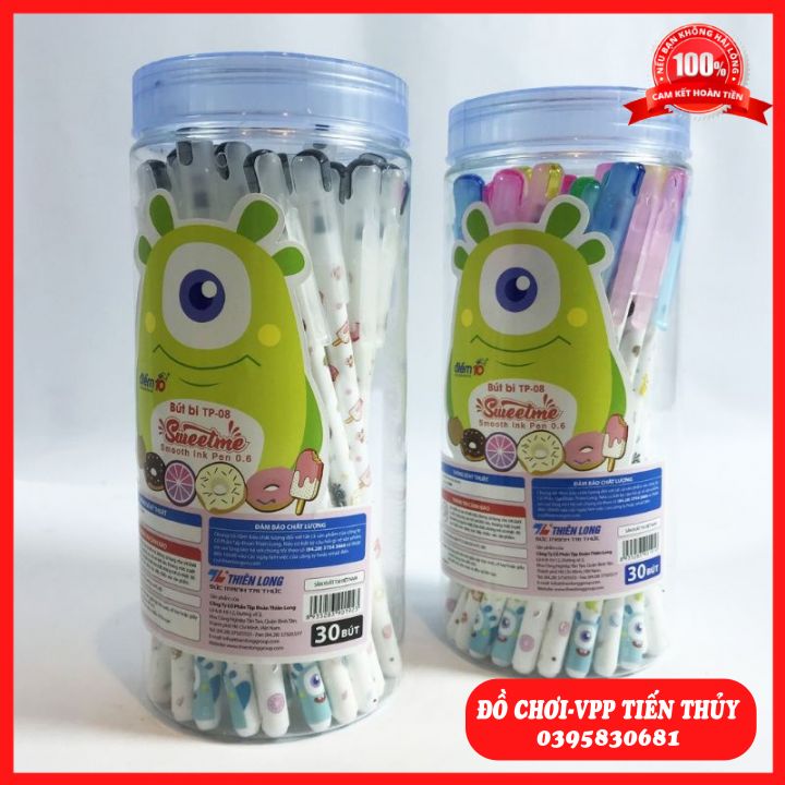 Bút TP_08 thiên long ( bút nến đùn ) viết trơn ,đẹp