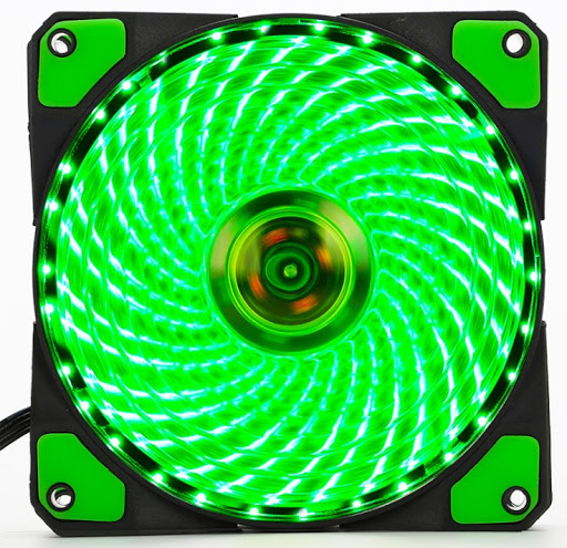 Quạt làm mát cpu toanvietpc fan case led 33 bóng xanh lá