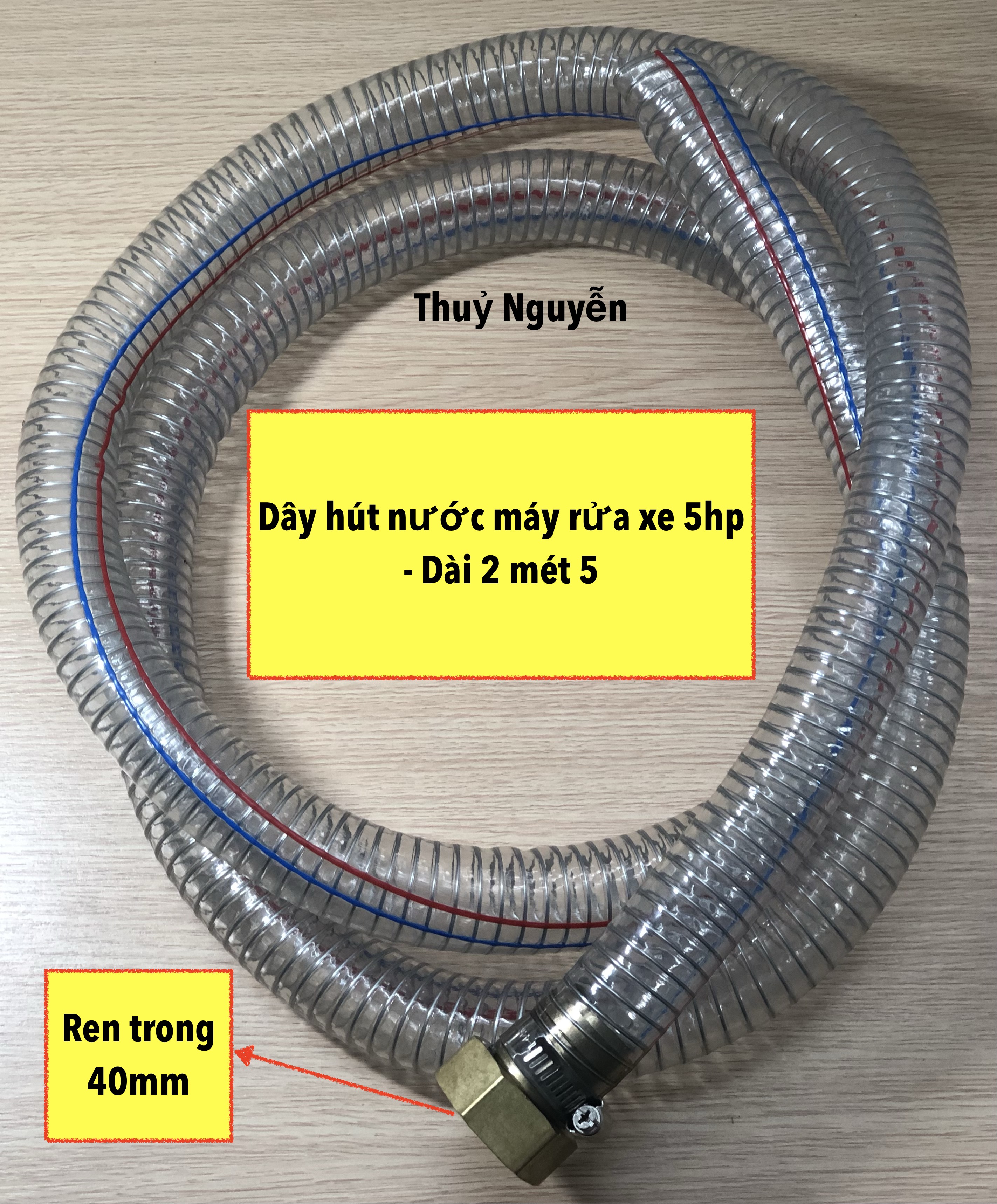 Dây hút nước máy rửa xe 1hp, 2hp và 5hp