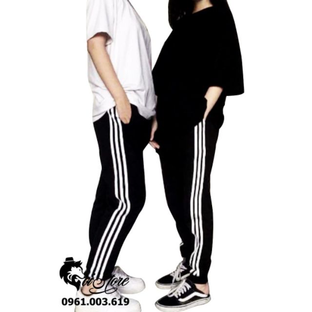 [HCM]Quần 3 sọc suông Unisex bigsize 40-95kg