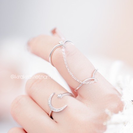 Nhẫn kiểu dây xích thời trang CHAIN đeo 2 kiểu