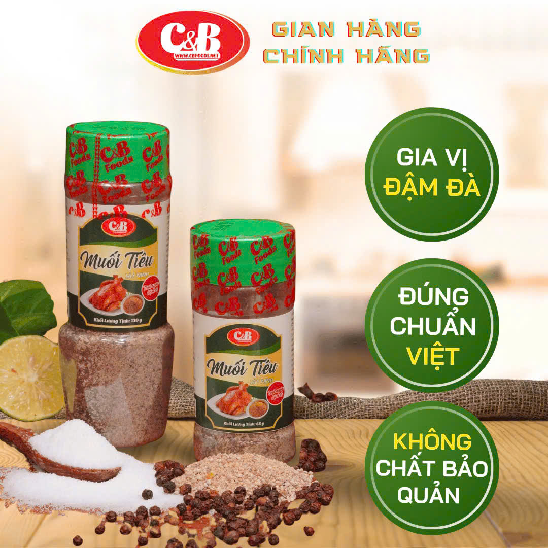 MUỐI TIÊU TÂY NINH C&B - GIA VỊ ĐẬM ĐÀ, ĐÚNG CHUẨN VIỆT