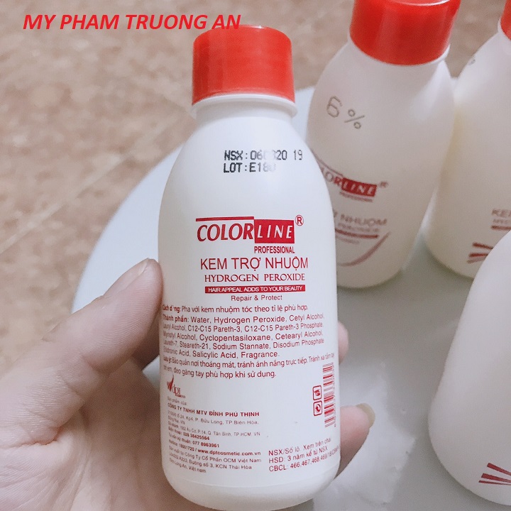 Kem trợ nhuộm thảo dược oxy 9% colorline
