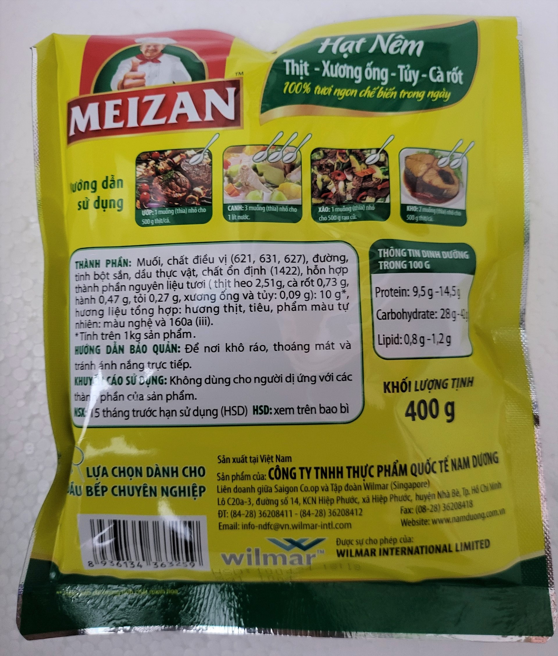 [Gói nhỏ 400g] HẠT NÊM VỊ HEO [VN] MEIZAN Pork Seasoning