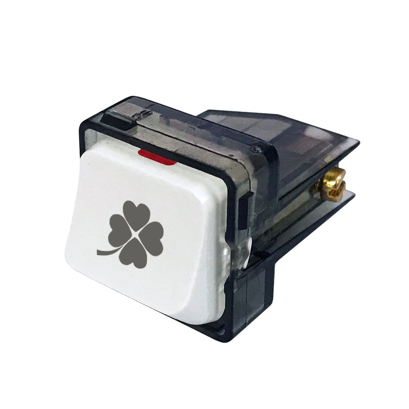 Hạt công tắc 1 chiều 2 cực 10A họa tiết HME18 (Sino, Lioa)