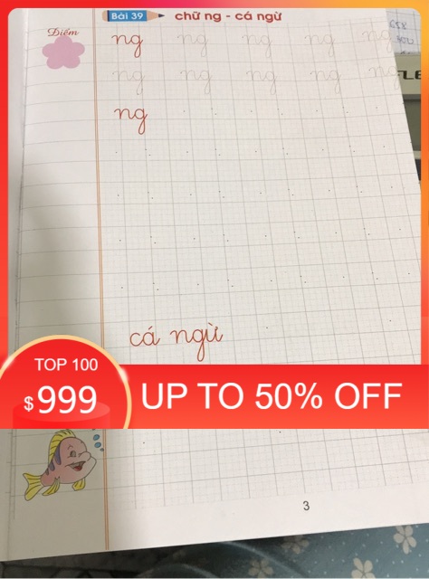 Vở Ô Ly Có Mẫu Tập Viết