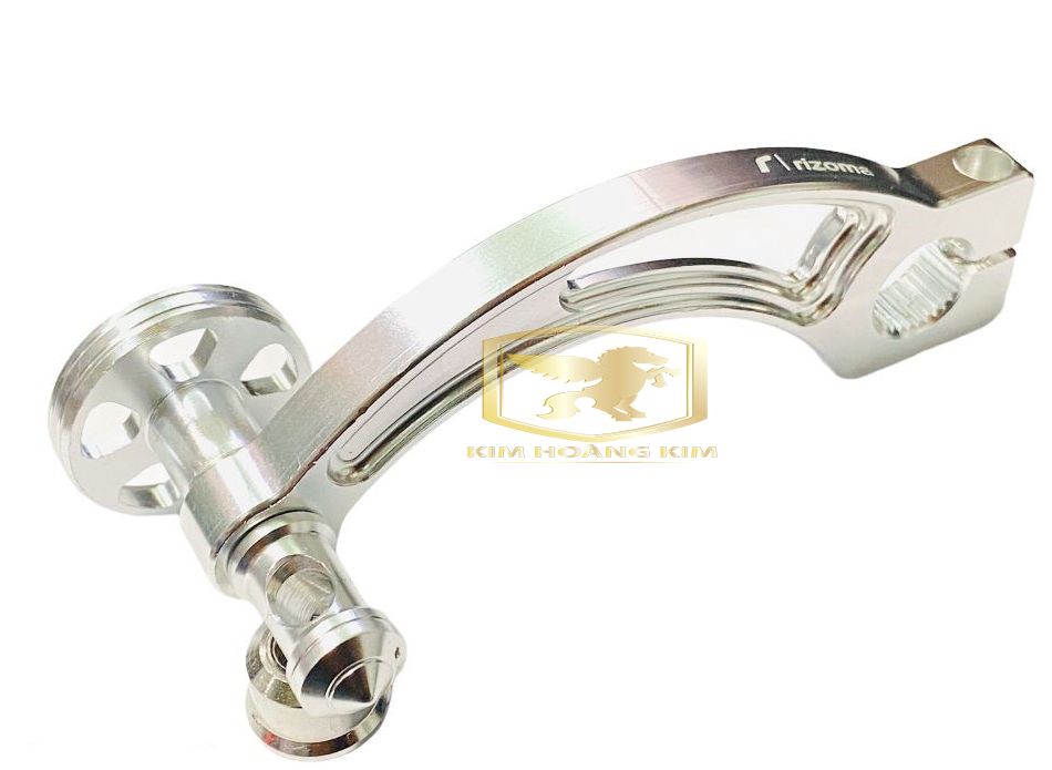 Càng Thắng Sau Nhôm CNC Cong RZM gắn Xe Máy màu bạc