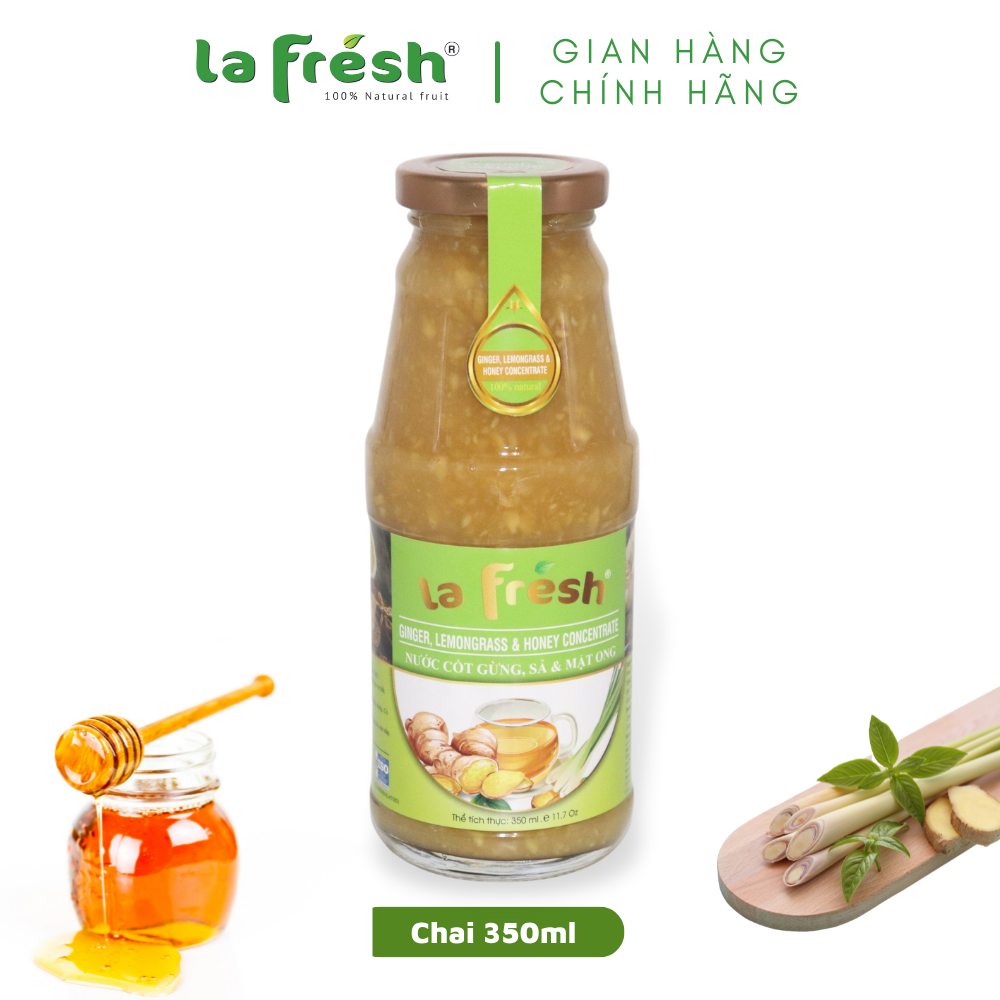 [HCM]Nước cốt Gừng Sả Mật Ong Lafresh Đà Lạt 350ml