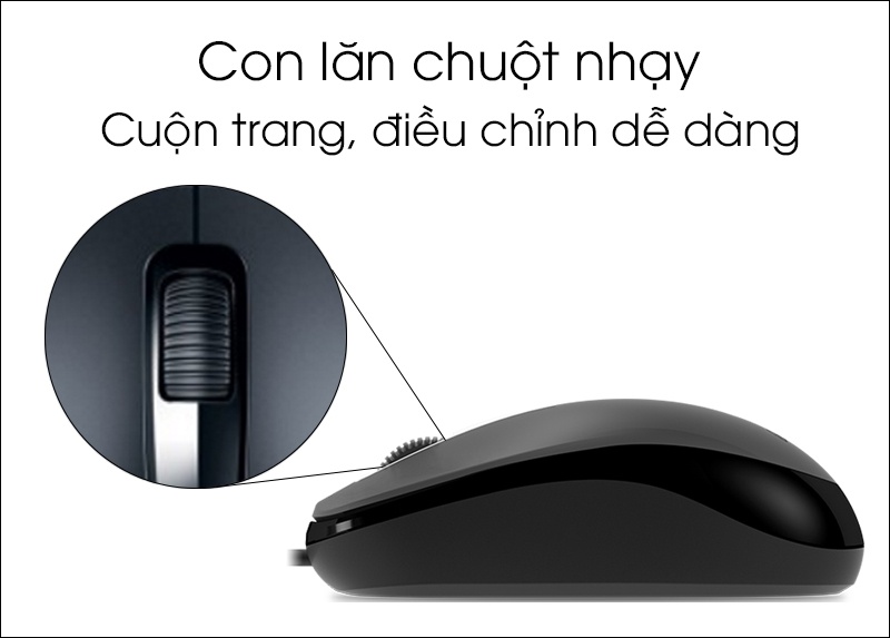 CHUỘT MÁY TÍNH CÓ DÂY GENIUS DX-125 ĐEN