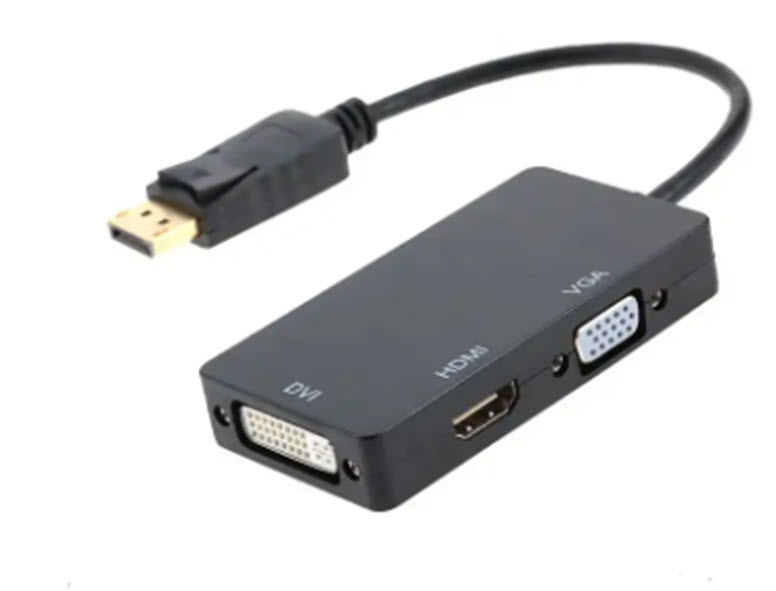 DisplayPort to HDMI+VGA+DVI Combo Converter