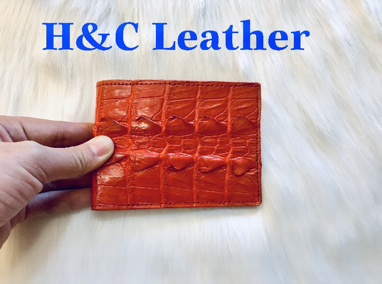 [Ảnh thật] Ví unisex da cá sấu thật 100%