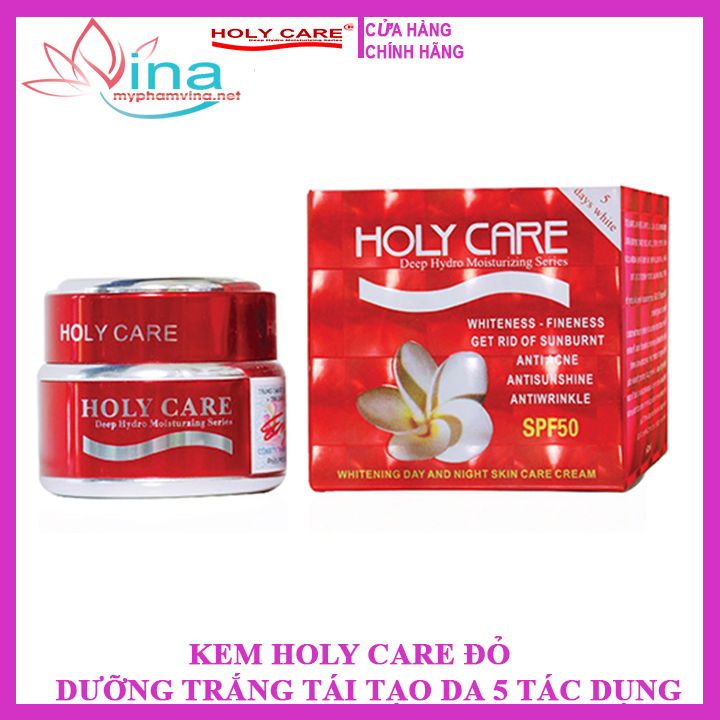 [HCM]Kem Holy Care đỏ trắng da 5 trong 1 20gr