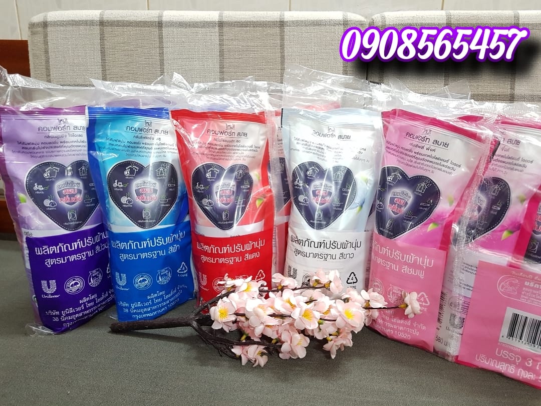 NƯỚC XÃ VẢI COMFORT THÁI LAN (túi 3 gói mỗi gói 580ml)