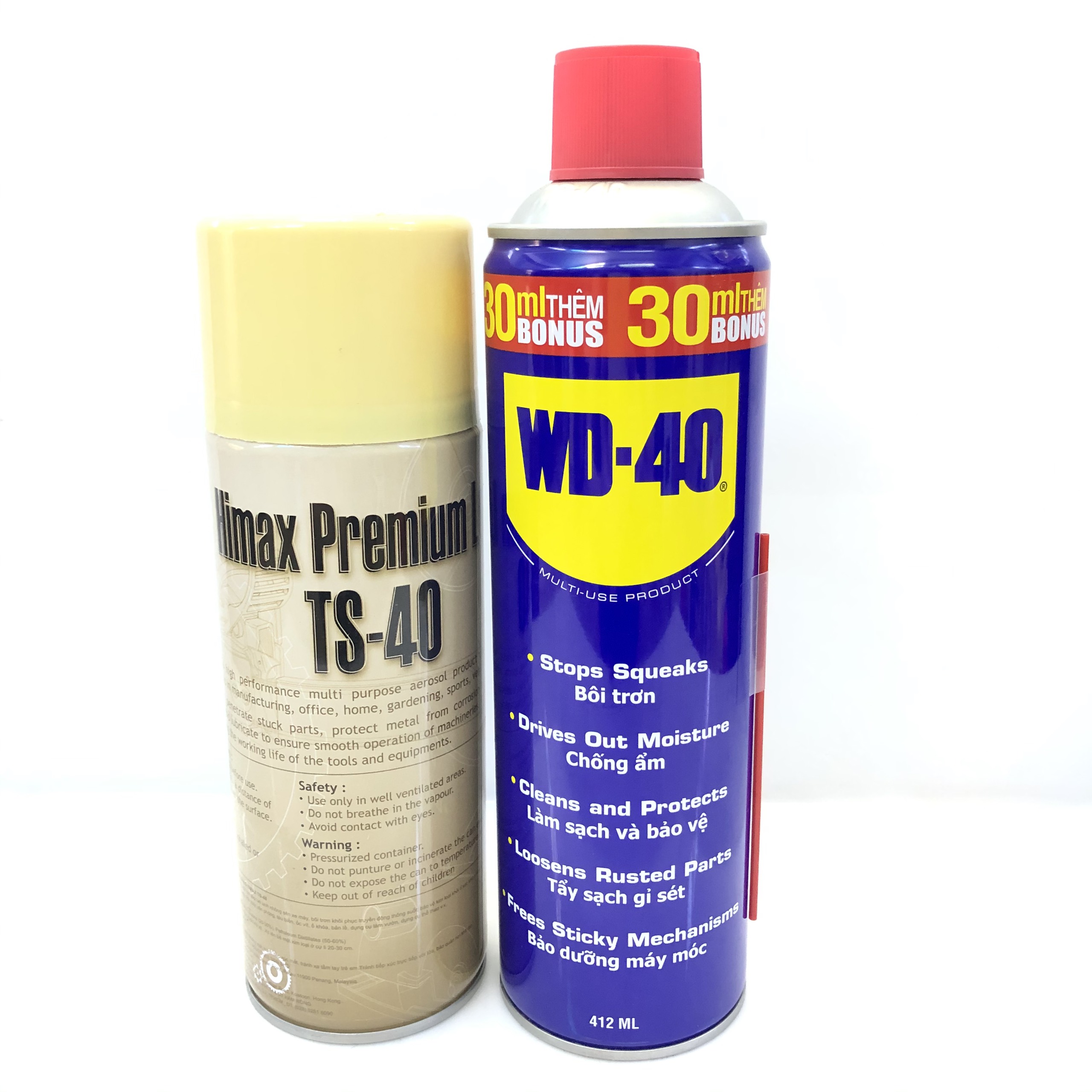 [HCM]Combo chai xịt chống rỉ TS40 450ml và chai bôi trơn bảo dưỡng WD40 412ml