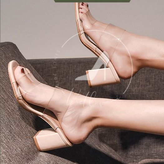 Guốc Quai Trong Gót Vuông mã SRLCG5
