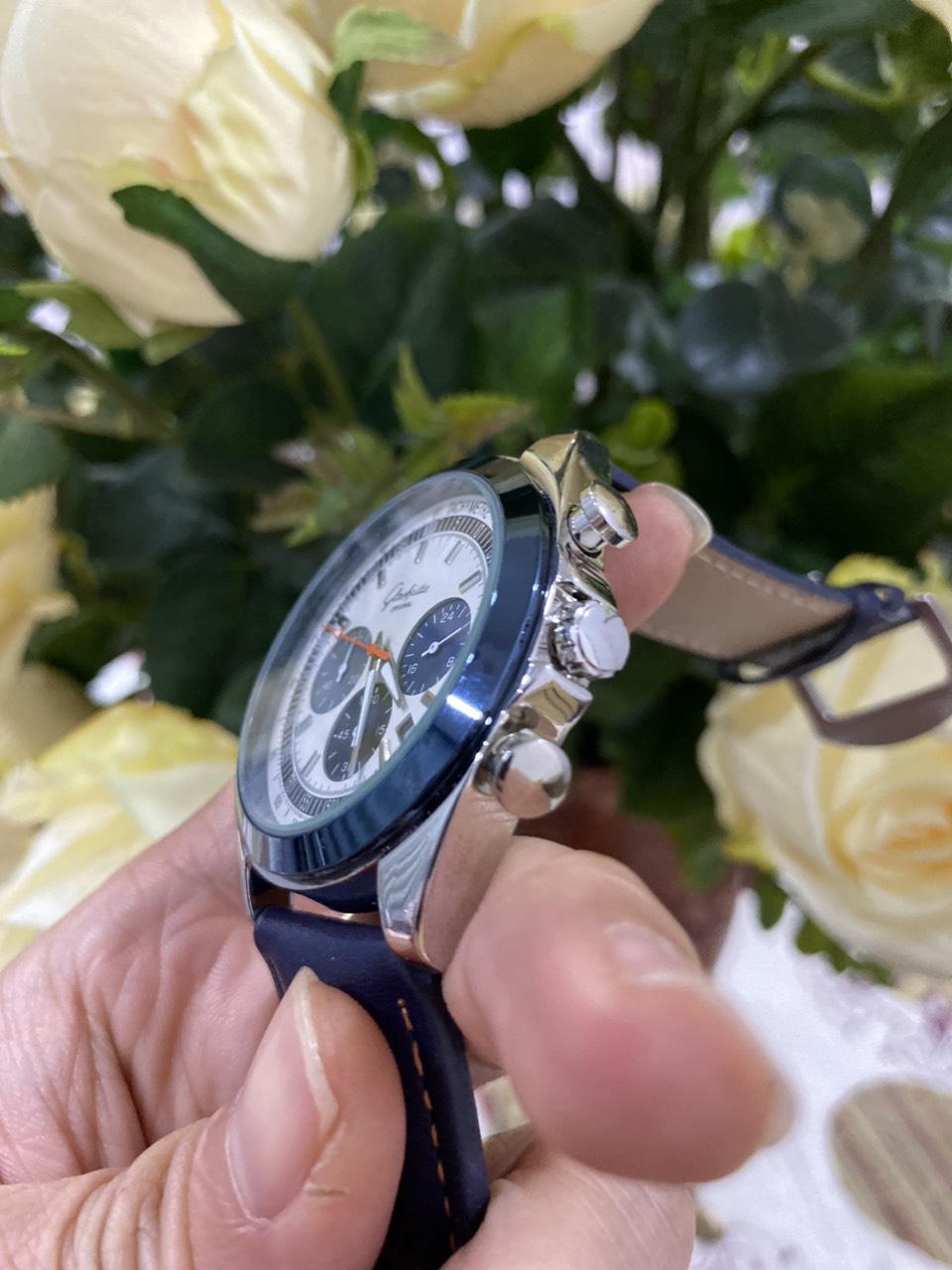 Đồng hồ nam Glashutte dây da cao cấp
