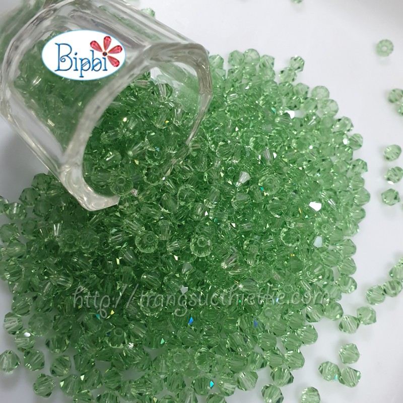 100 viên pha lê Tiệp màu xanh khói