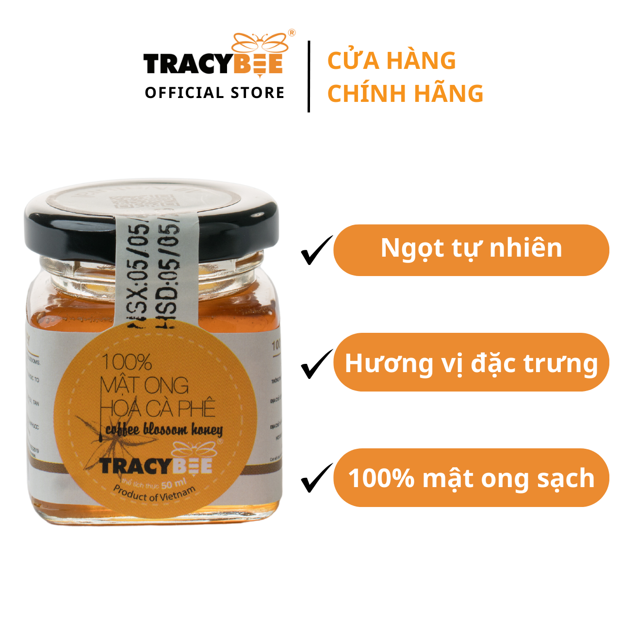 MẬT ONG HOA CÀ PHÊ TRACYBEE 70G