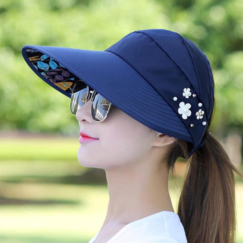 Mũ chống nắng 3 bông hoa cực xinh cho bạn gái đi biển hoặc đi dã ngoại