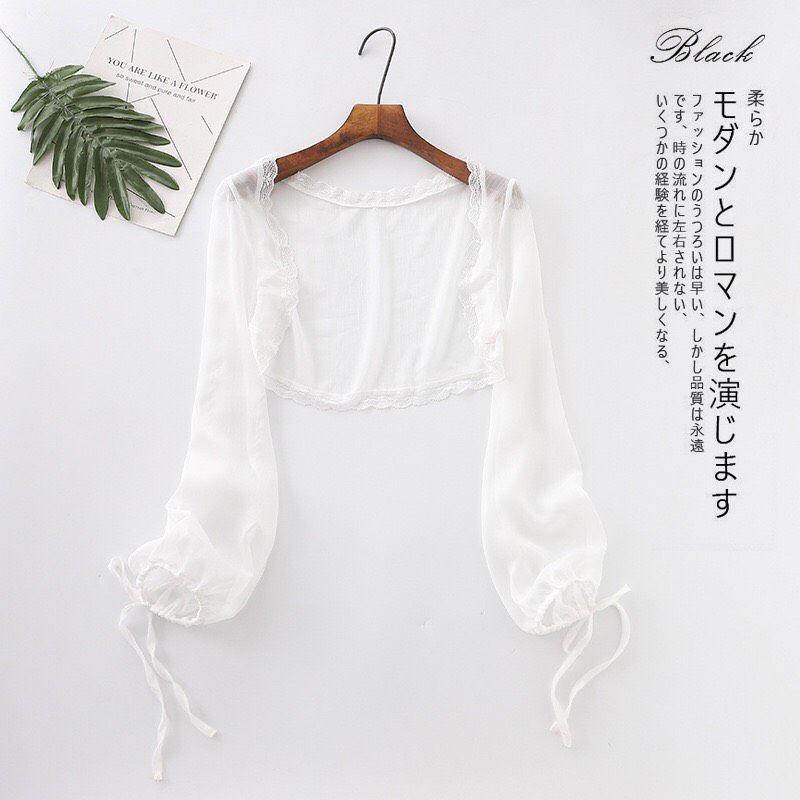 Áo khoác voan lửng hàng đẹp 1113B1