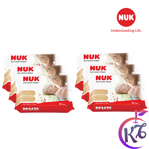 Combo 6 gói khăn vải khô đa năng NUK 80 tờ / gói - khan lau cho tre em