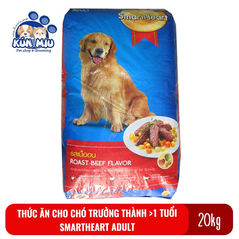 [Hoàn Tiền 10%] Thức ăn cho chó trưởng thành hơn 1 tuổi Smartheart Adult 20kg - Thức ăn khô cho chó Smartheart