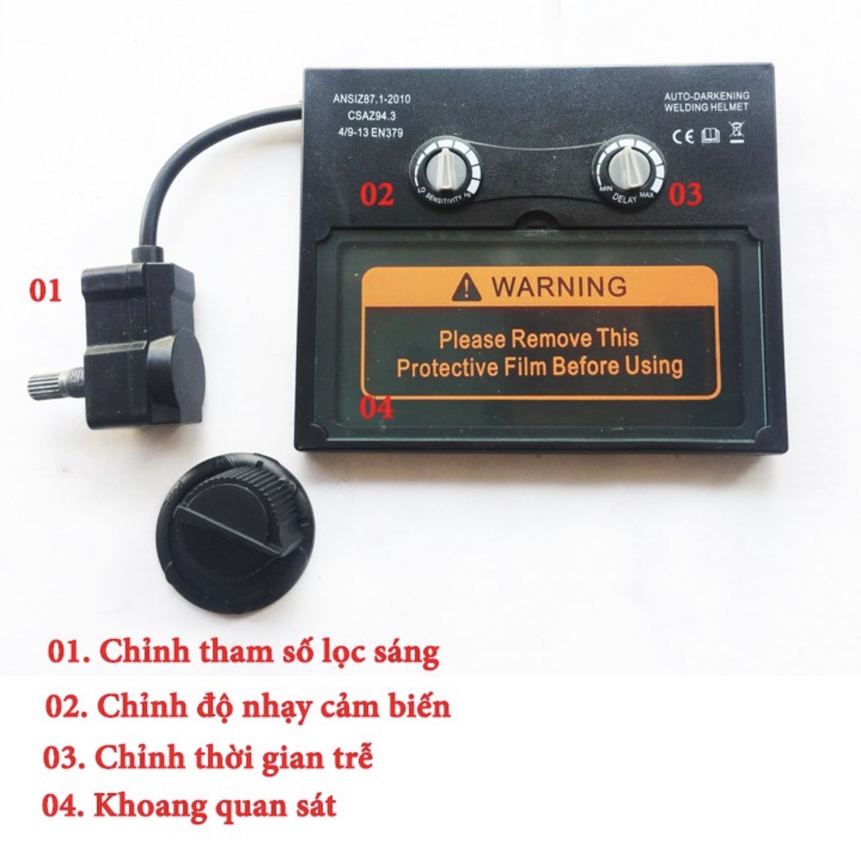 tấm kính hàn điện tử sử dụng cho nón hàn ( LOẠI TO ).