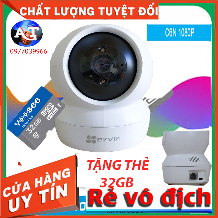 [kèm thẻ 32gb 64gb] Camera EZVIZ C6N 2.0MP FULL HD 1080P
