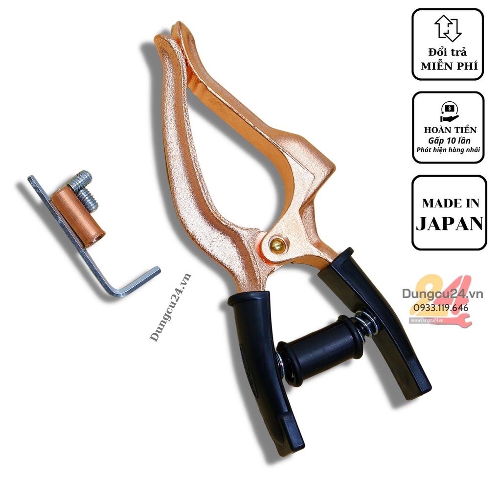 [ Made in Japan] KÌM KẸP MÁT NHẬT SANRITSU (kìm kẹp nối đất) CHO MÁY HÀN