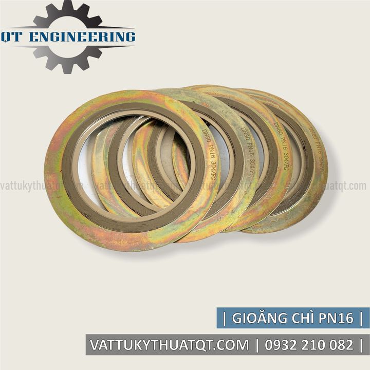 Gioăng/Ron Chì 3 Vành Lắp Mặt Bích Chuẩn PN10/16 | VATTUKYTHUATQT.COM