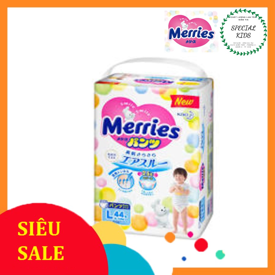 [Freeship 50K] [TEM PHỤ CHÍNH HÃNG KAO]Tã/Bỉm QUẦN Merries nội địa Nhật Size L44 (9-14kg)