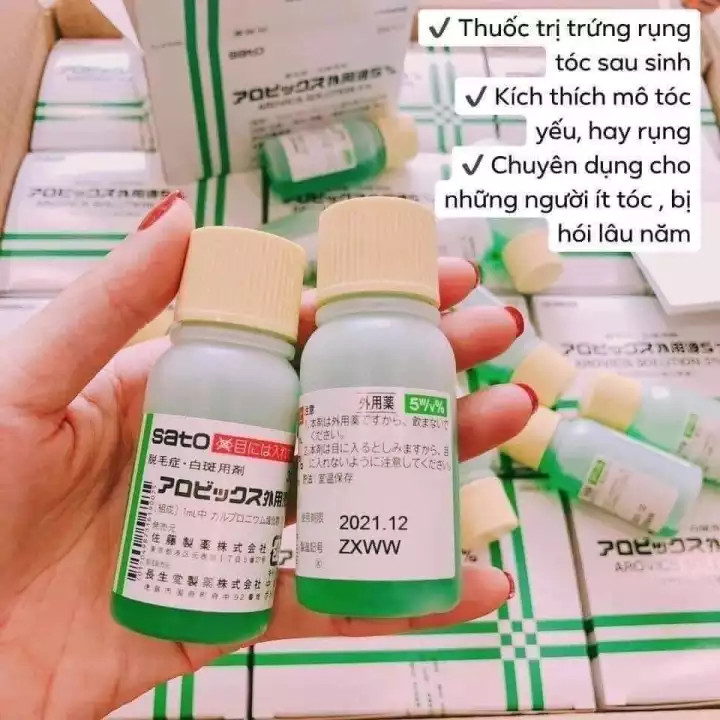 Tinh Chất Thảo Dược Kích Thích Mọc Tóc Sato Arovics Solutions 5% Nhật Bản