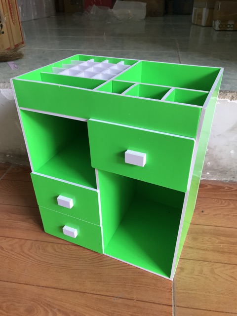 Kệ Đựng mỹ phẩm - khay son màu xanh