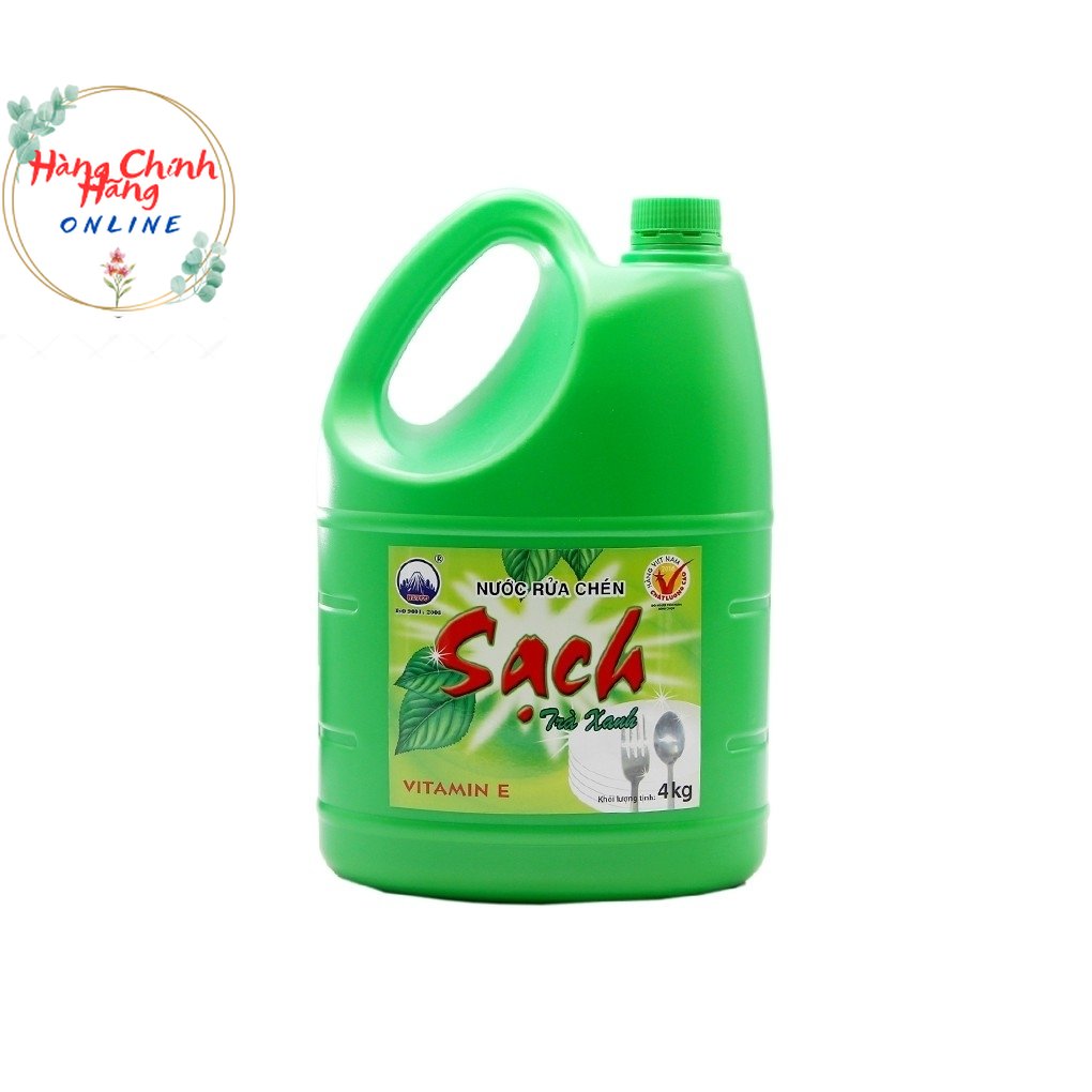 [HCM] Can Nước rửa chén Net Sạch 4kg Vitamin E hương Trà Xanh / Chanh