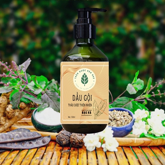 Dầu Gội Thảo Dược 100% Organic Bạc Hà The Mát