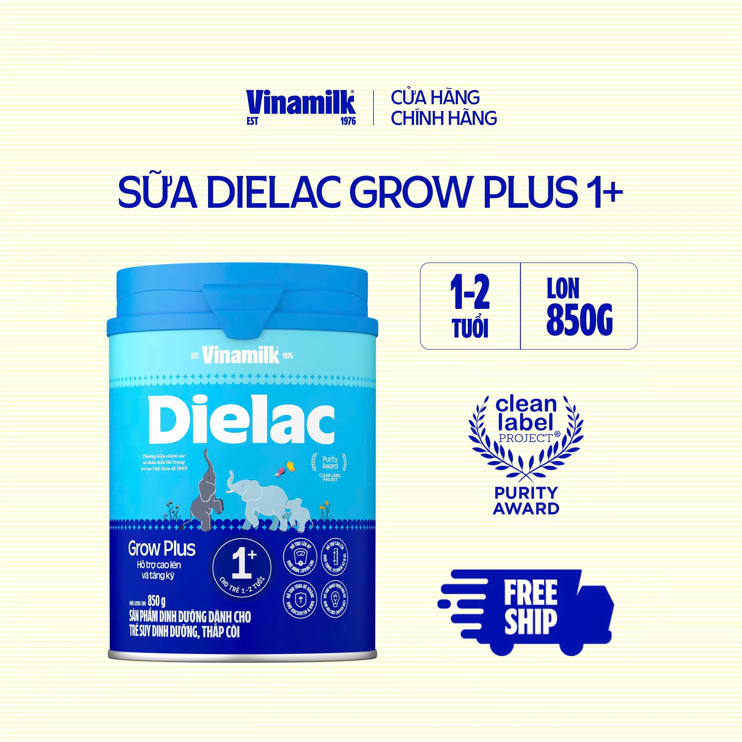 (Expiration Date August 2027) (New Model) Dielac Grow Plus 1+ Ht Powdered Milk 850g Colostrum (for Children 1 - 2 Years Old).