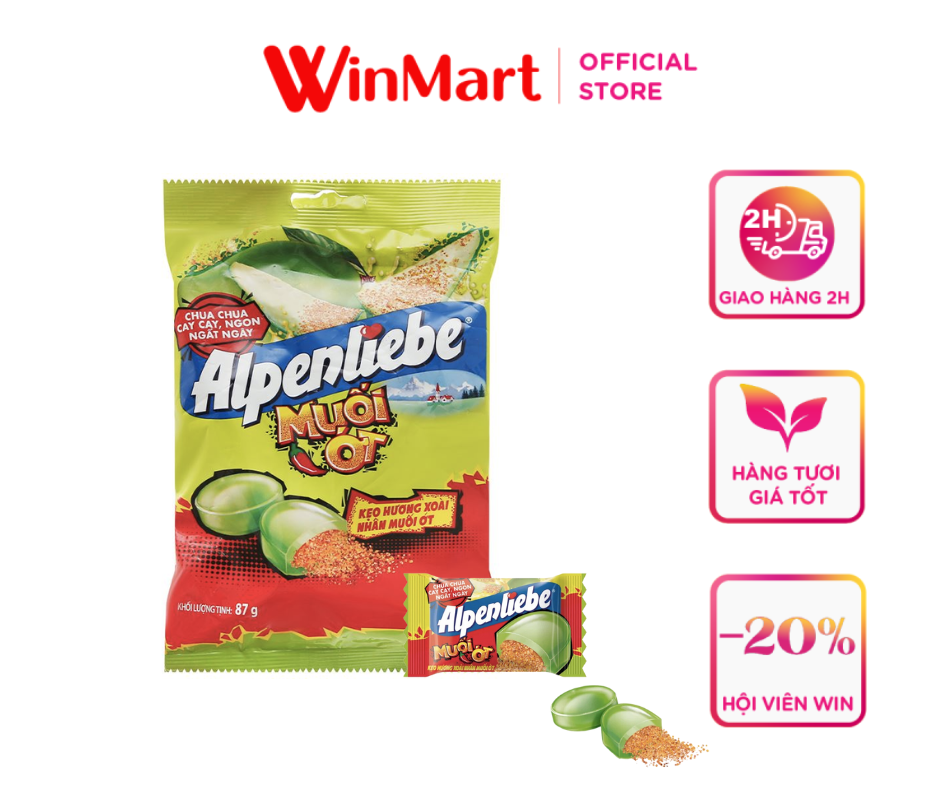 - kẹo alpenliebe hương xoài nhân muối ớt 87g